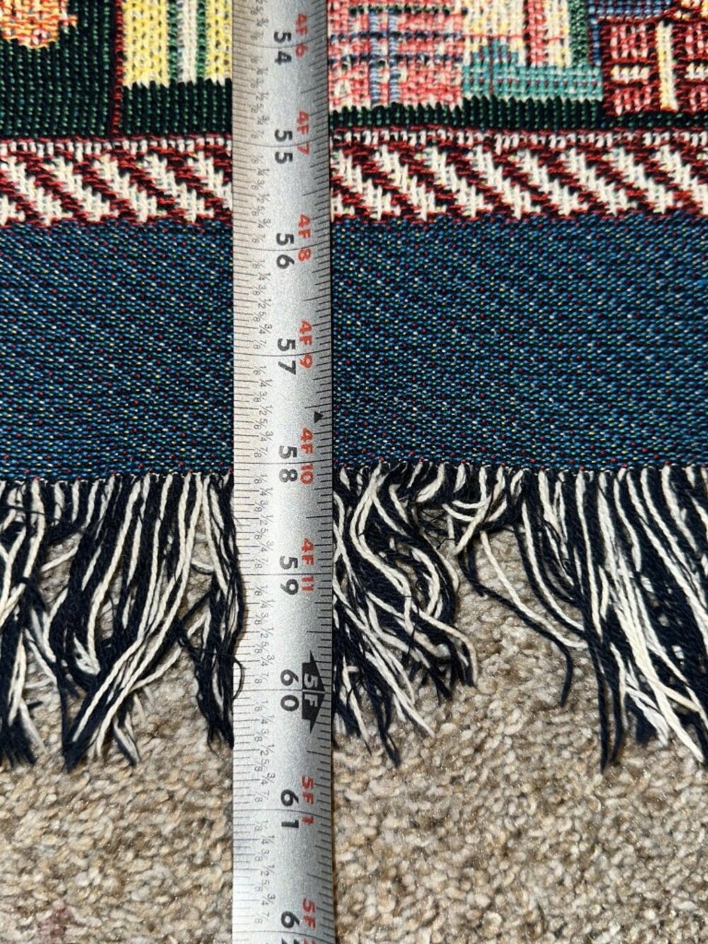 VTG Bless Our Home Calendar Months Tapestry Throw Blanket 51x60" seasons woven - Picture 7 of 7